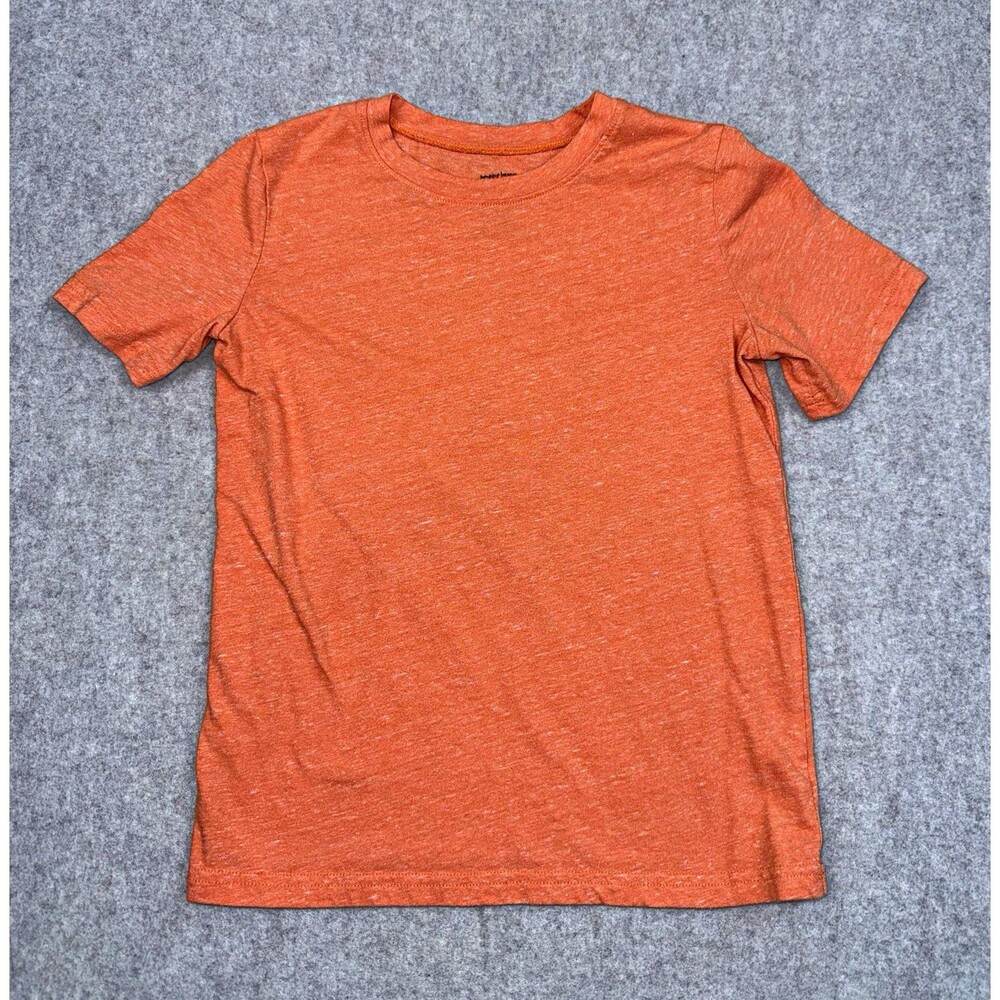 Jumping Beans Boys Size 7 Basic Crew Neck Short Sleeve Solid Orange T-Shirt